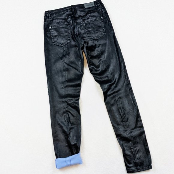 Marc Cain Jeans Marc Cain Waxed Coated Denim Jeans Black Poshmark